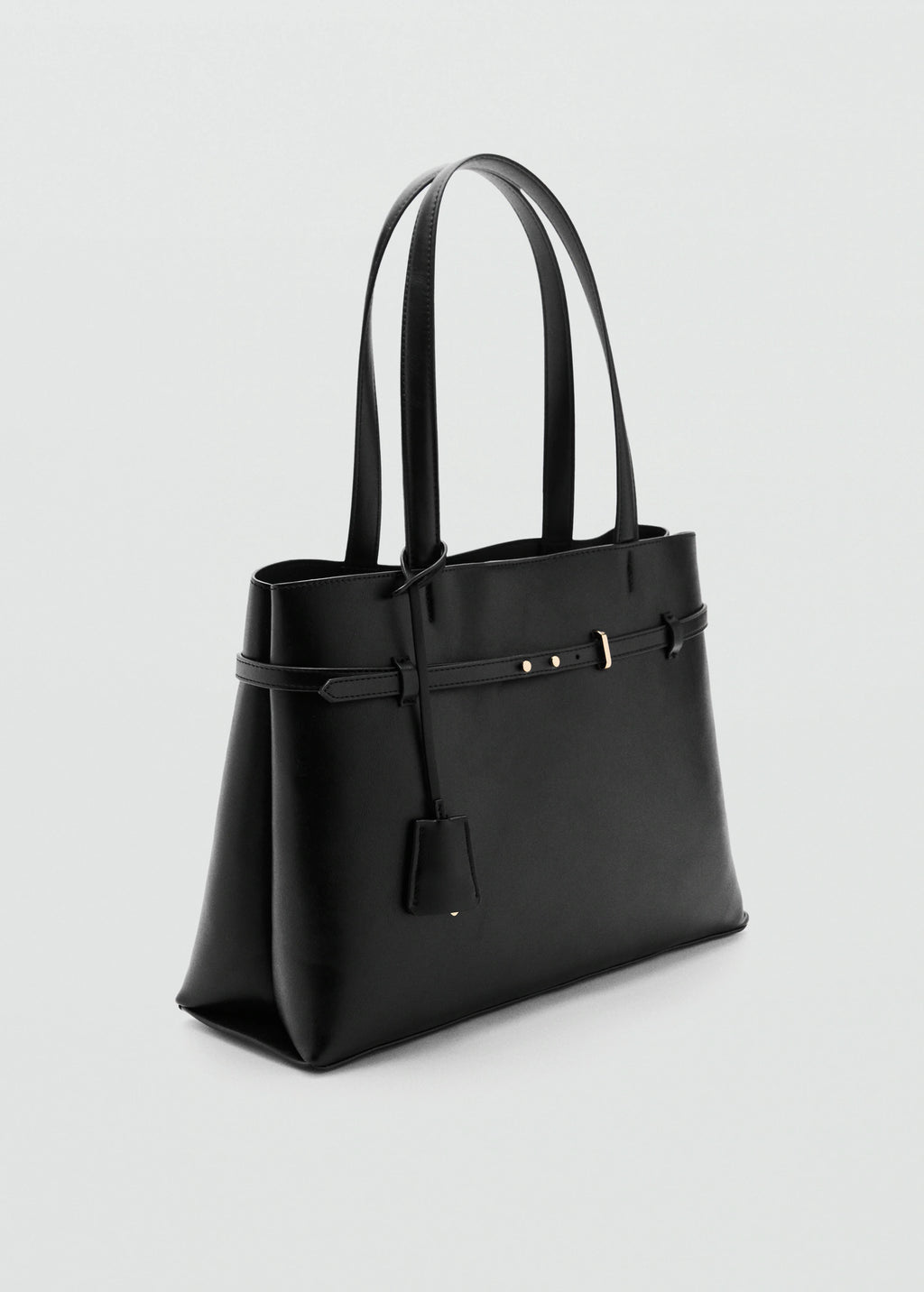 Shopper Bag With Charm Black
