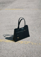 Shopper Bag With Charm Black