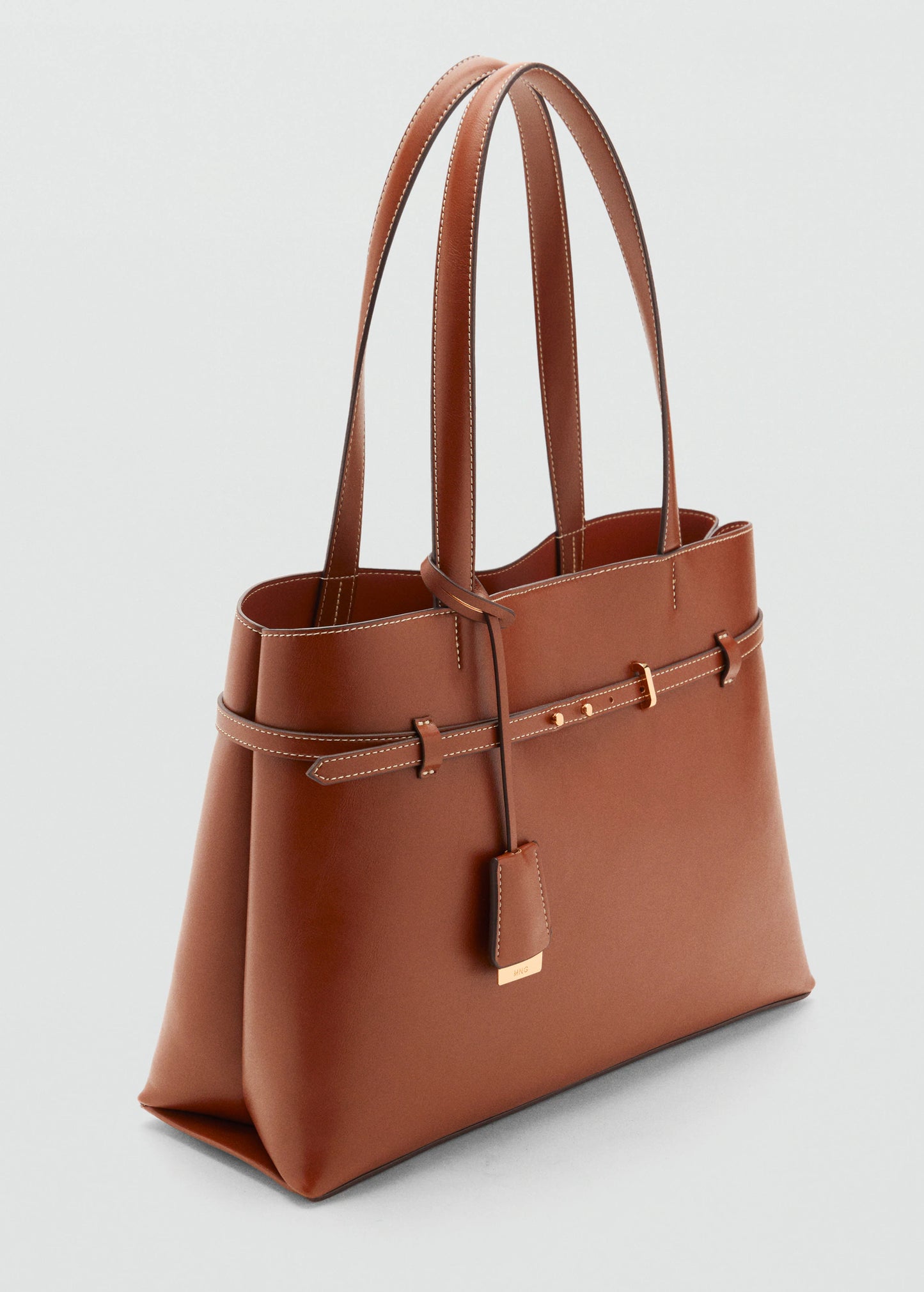 Shopper Bag With Charm Leather