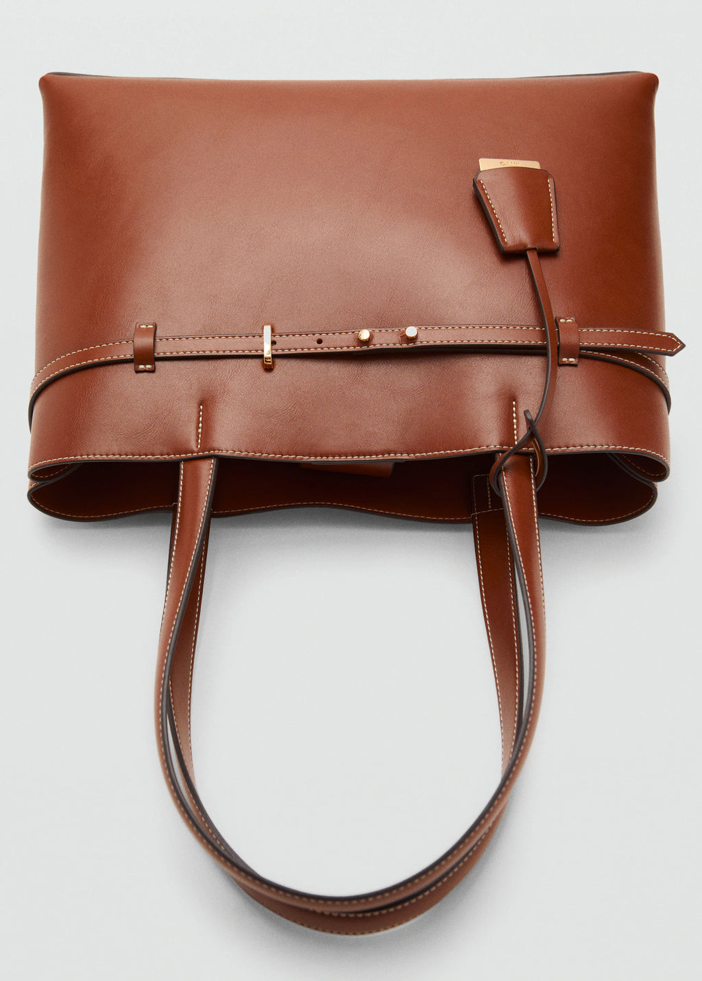 Shopper Bag With Charm Leather