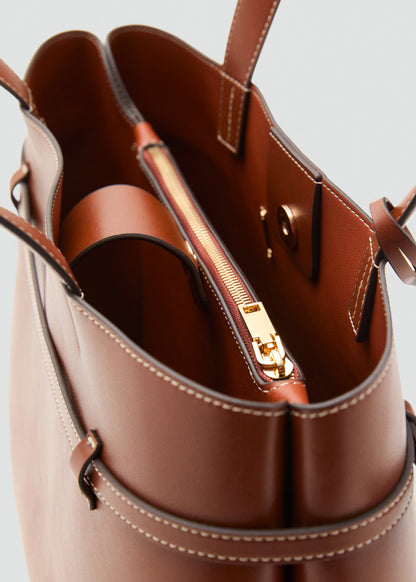 Shopper Bag With Charm Leather