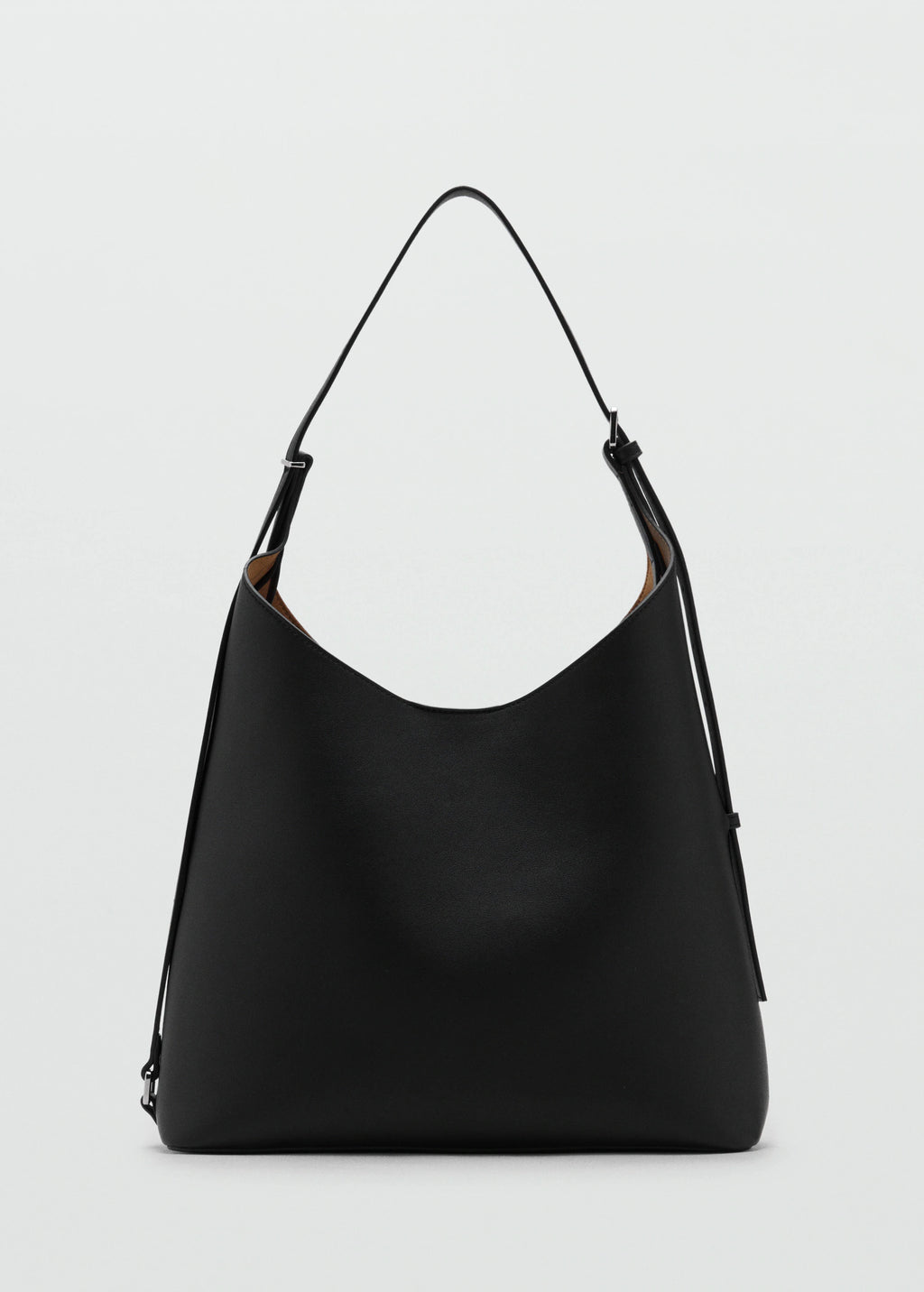 Shopper Bag With Buckle Black