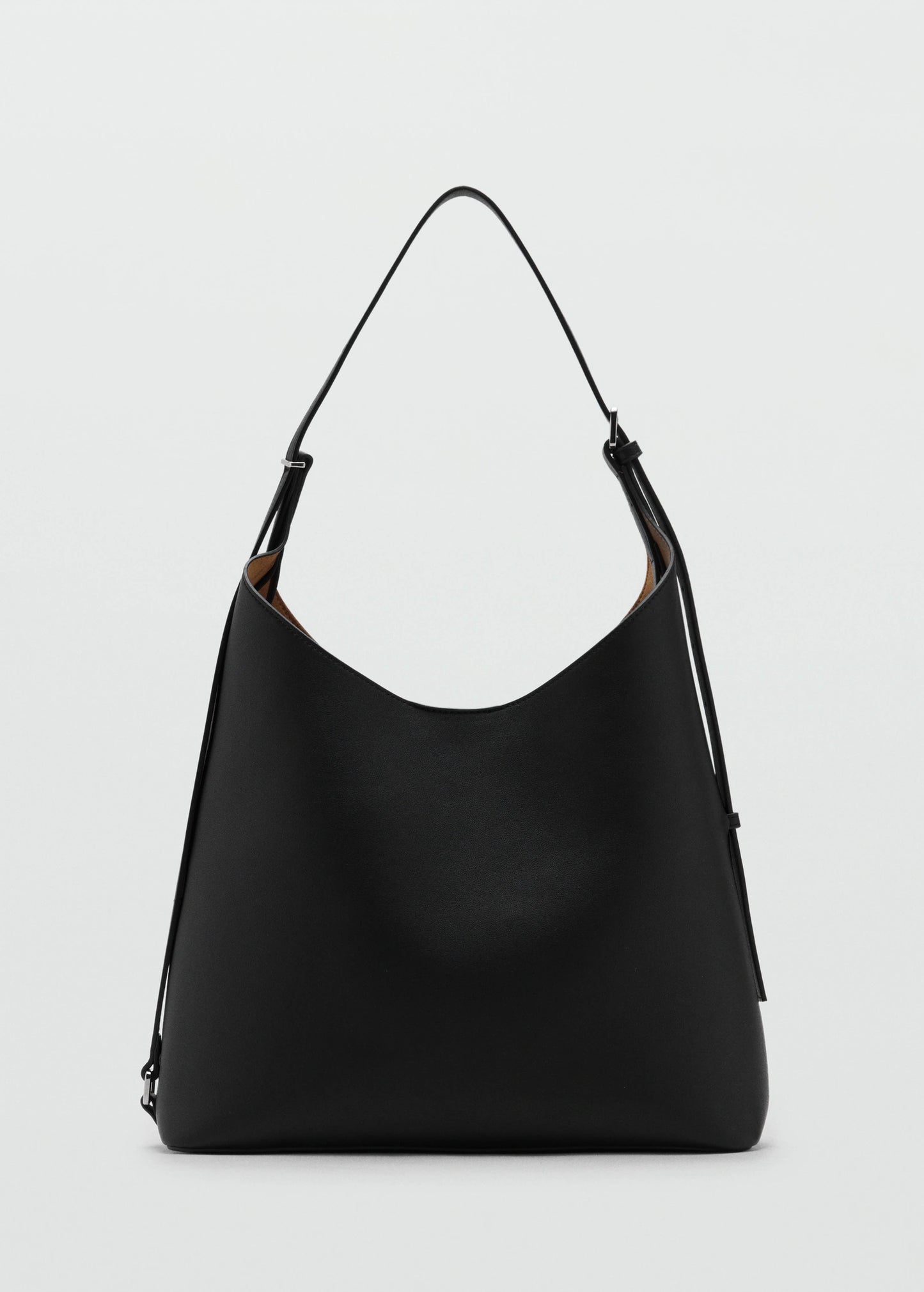 Shopper Bag With Buckle Black