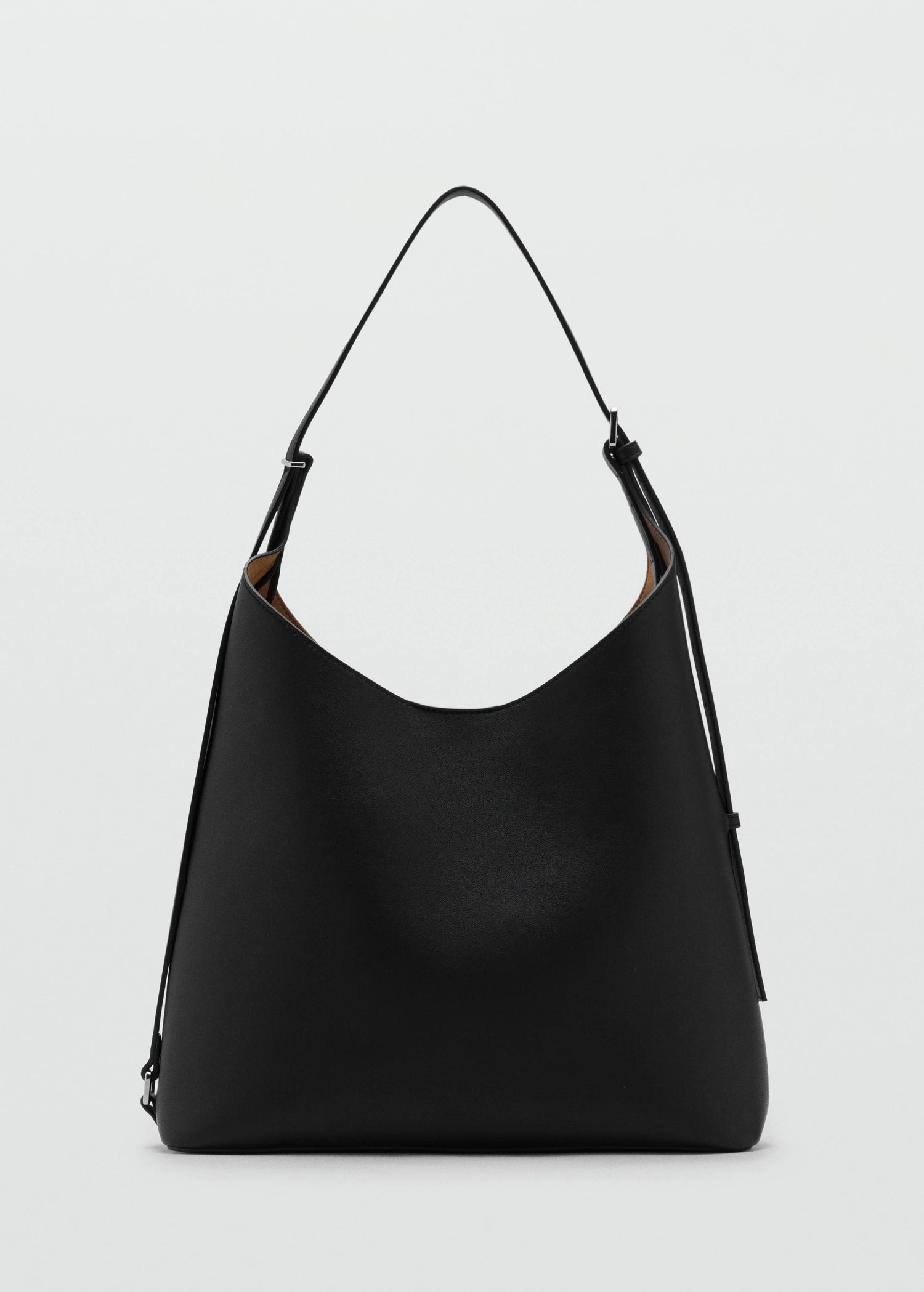 Shopper Bag With Buckle Black