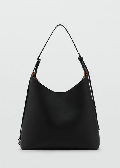 Shopper Bag With Buckle Black