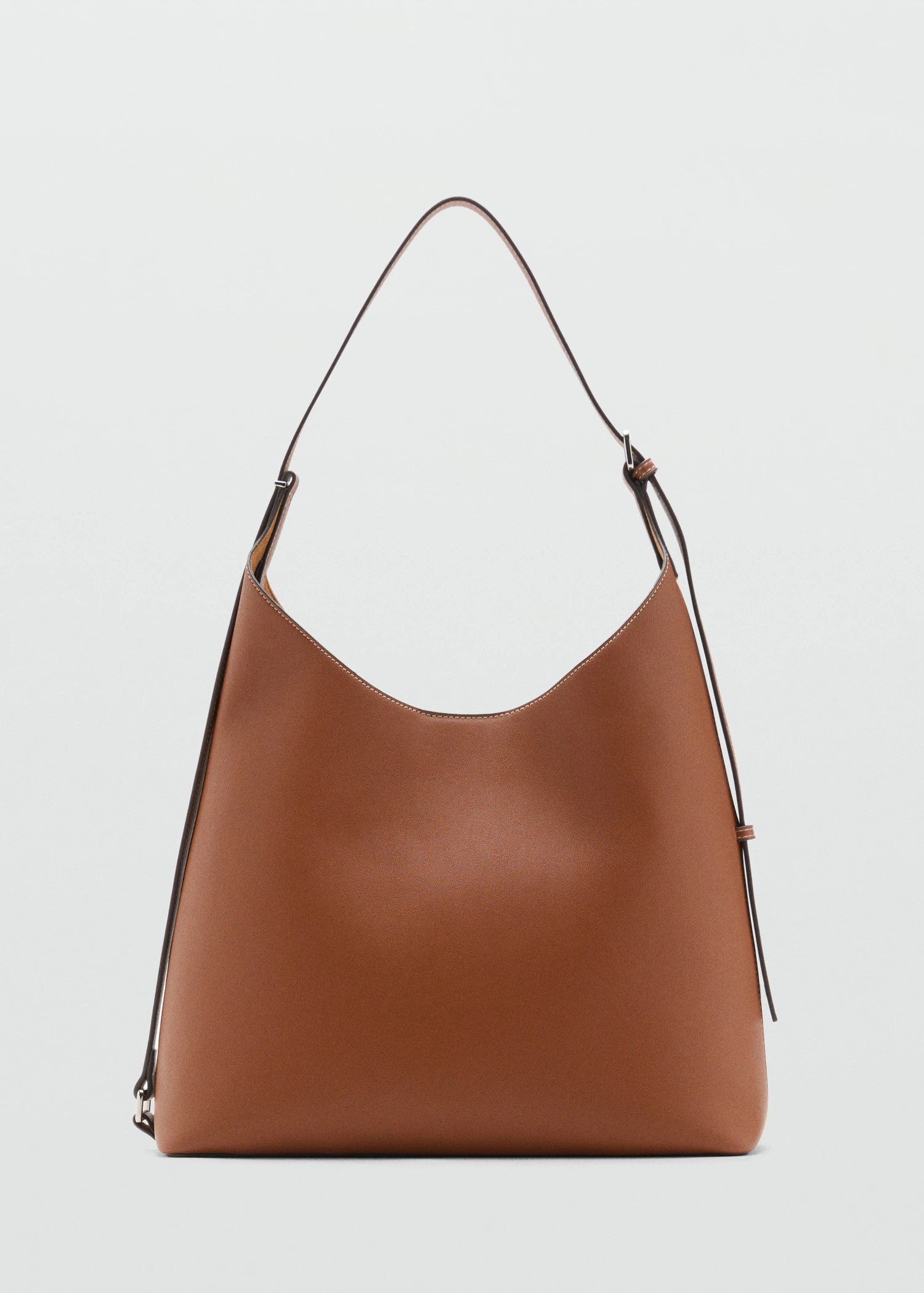 Shopper Bag With Buckle Leather