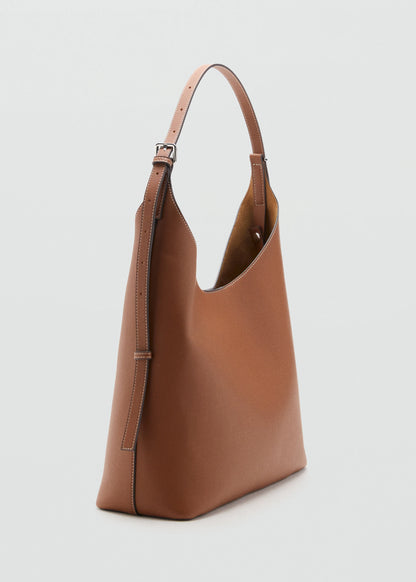 Shopper Bag With Buckle Leather