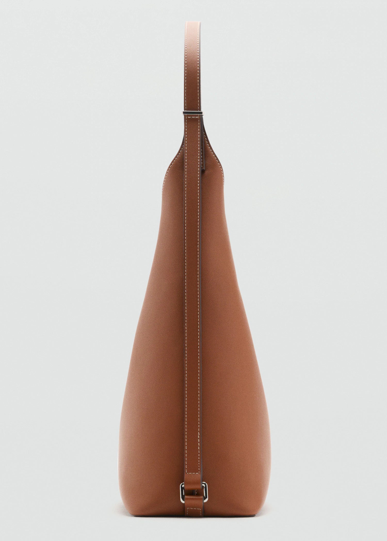 Shopper Bag With Buckle Leather