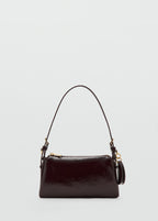 Shiny Shoulder Bag Burgundy