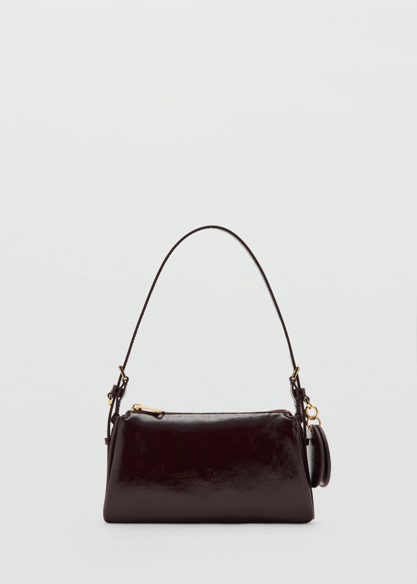 Shiny Shoulder Bag Burgundy