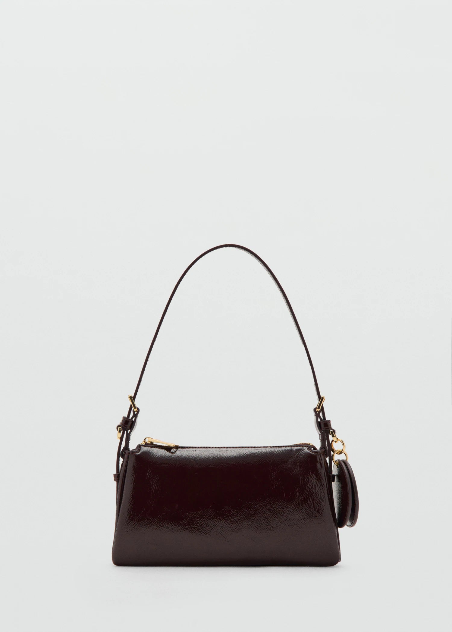 Shiny Shoulder Bag Burgundy