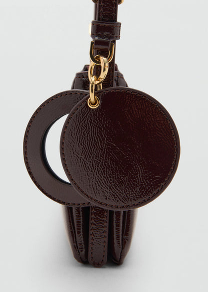 Shiny Shoulder Bag Burgundy