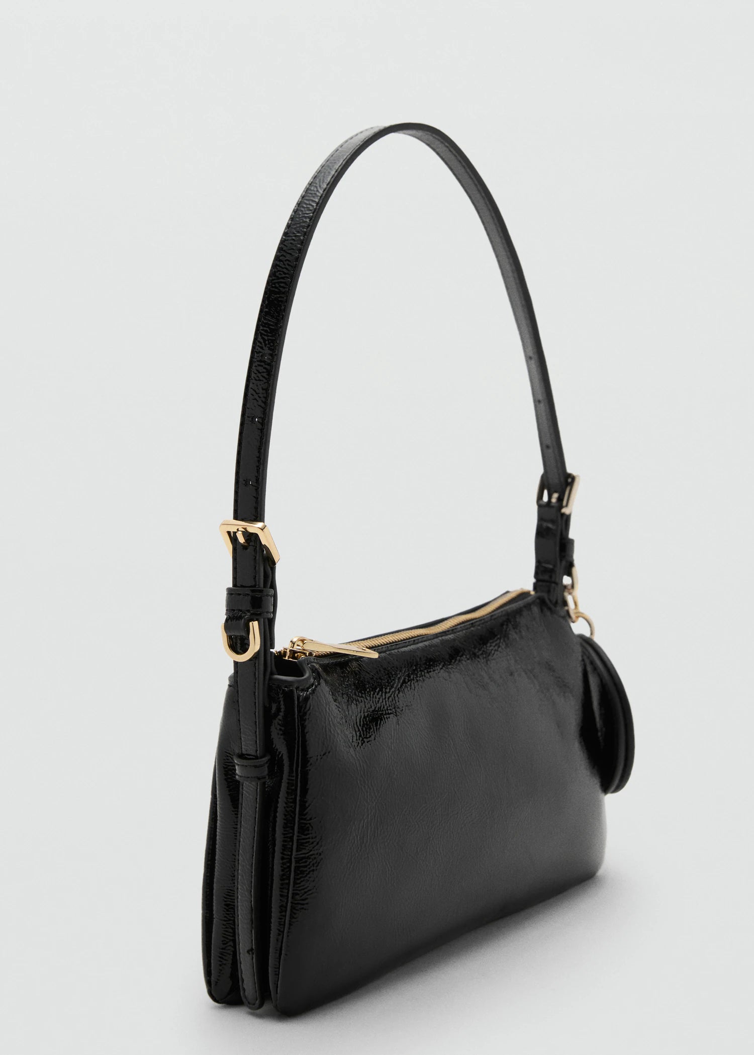 Shiny Shoulder Bag Black