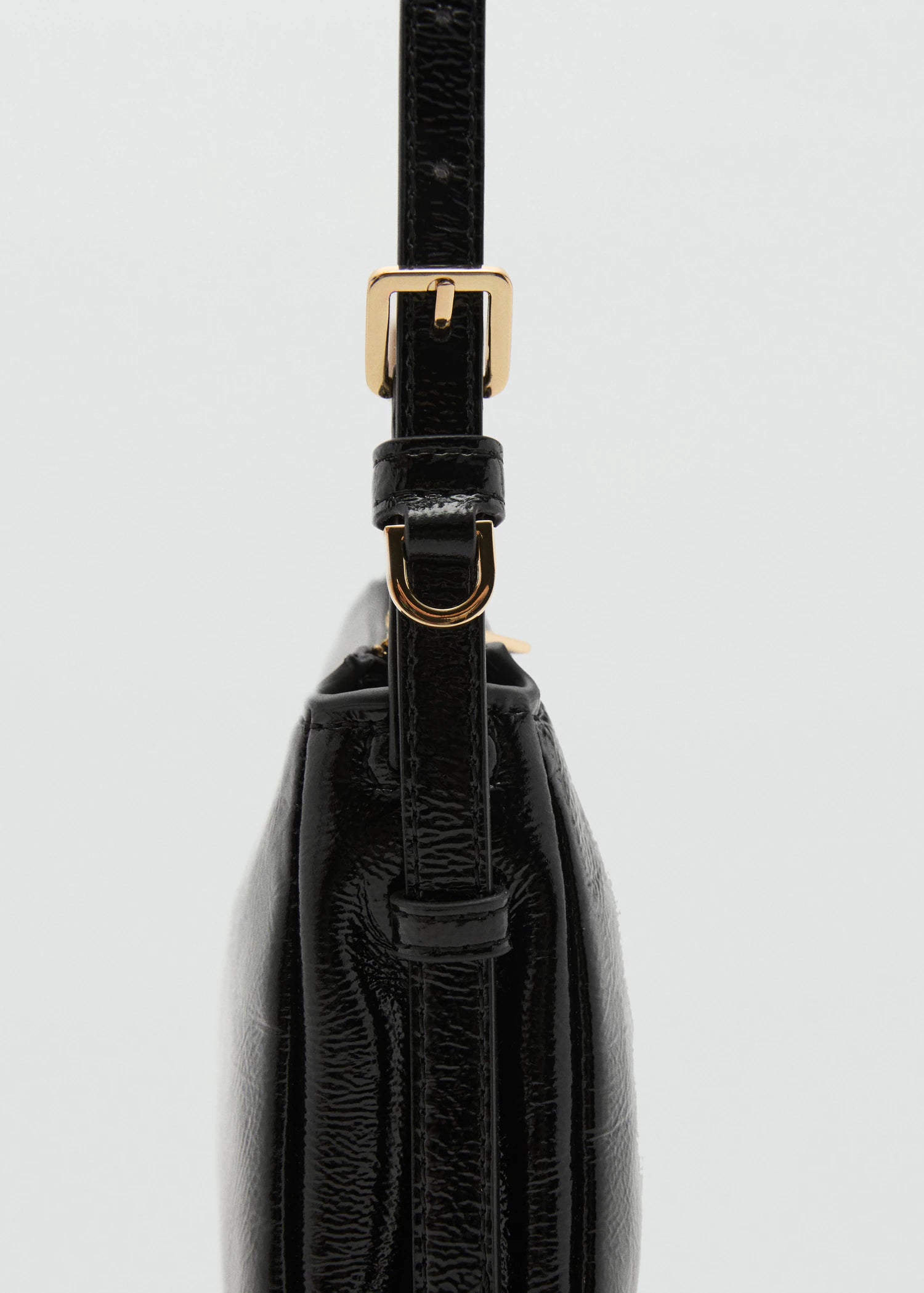 Shiny Shoulder Bag Black