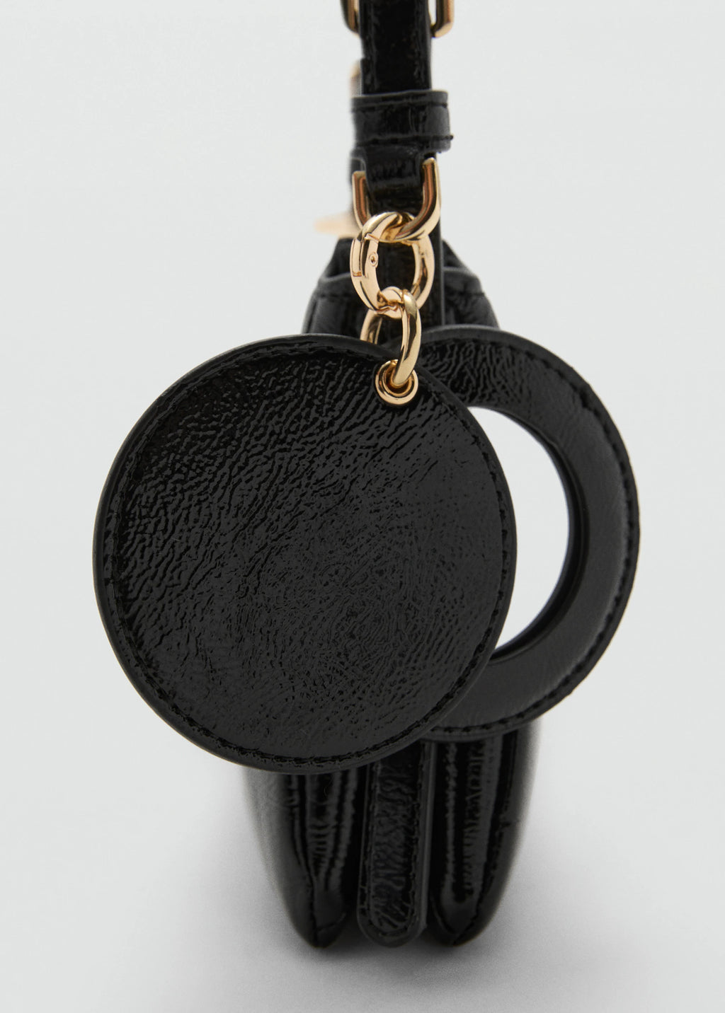 Shiny Shoulder Bag Black