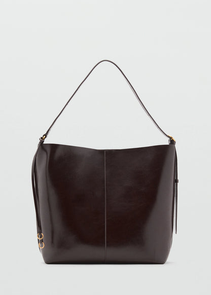 Shiny Shoulder Bag Chocolate