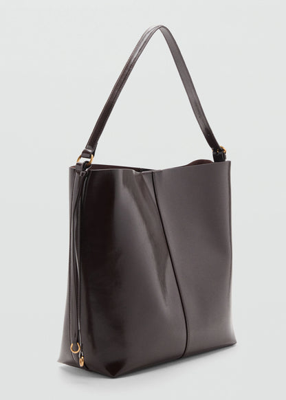 Shiny Shoulder Bag Chocolate