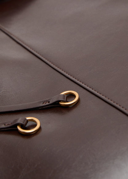 Shiny Shoulder Bag Chocolate