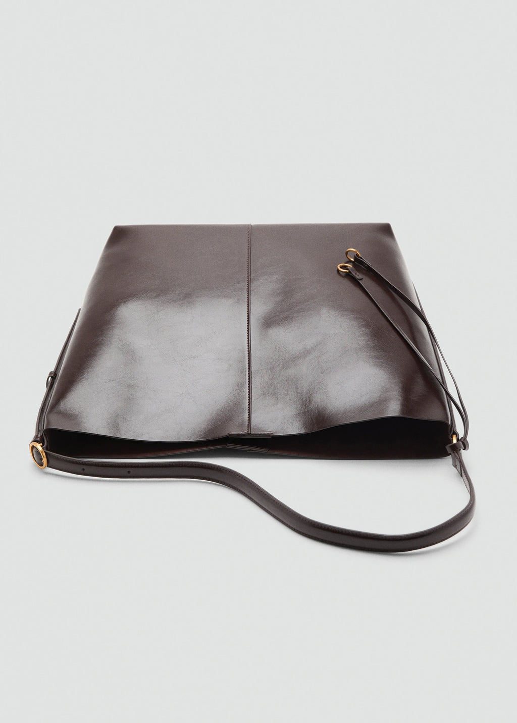 Shiny Shoulder Bag Chocolate