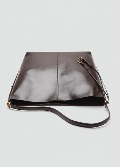 Shiny Shoulder Bag Chocolate