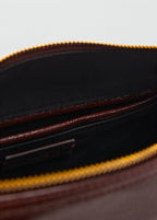 Shiny Handbag With Handles Chocolate