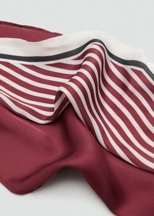 Set Of 2 Combined Scarves Maroon