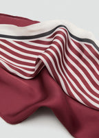 Set Of 2 Combined Scarves Maroon