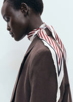 Set Of 2 Combined Scarves Maroon