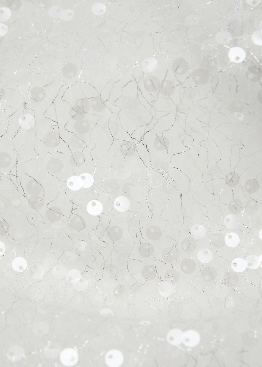 Sequinned Shoulder Bag White