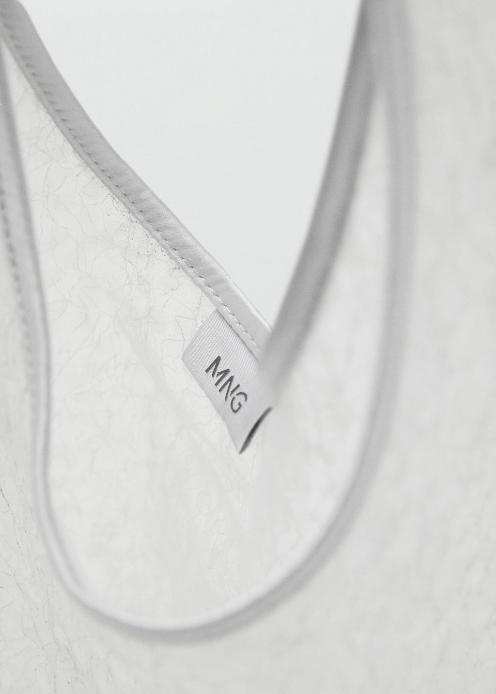 Sequinned Shoulder Bag White