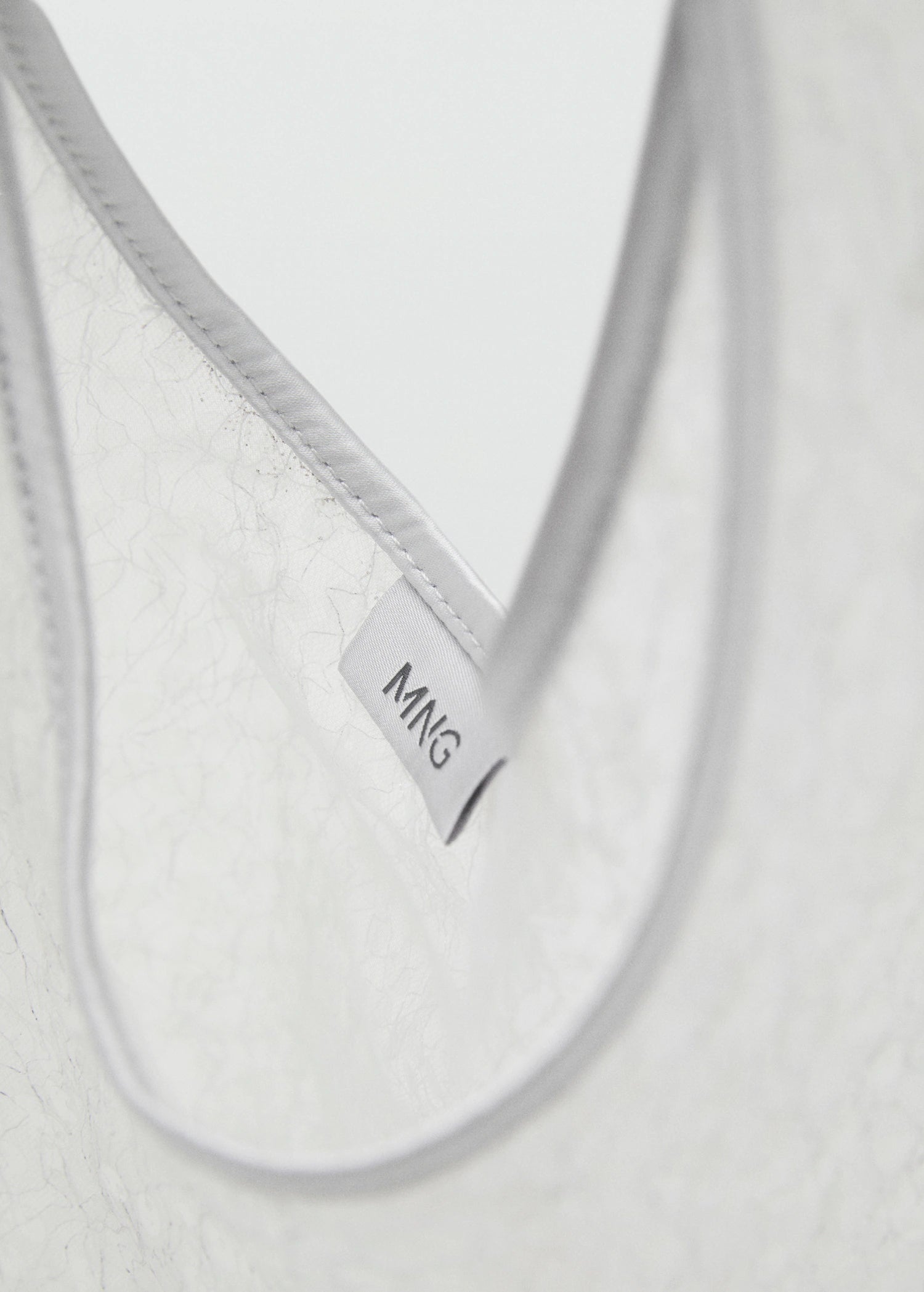 Sequinned Shoulder Bag White