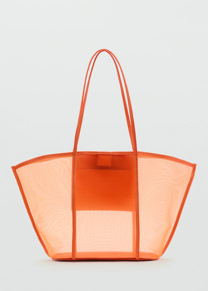 Semi Transparent Shopper Bag Orange