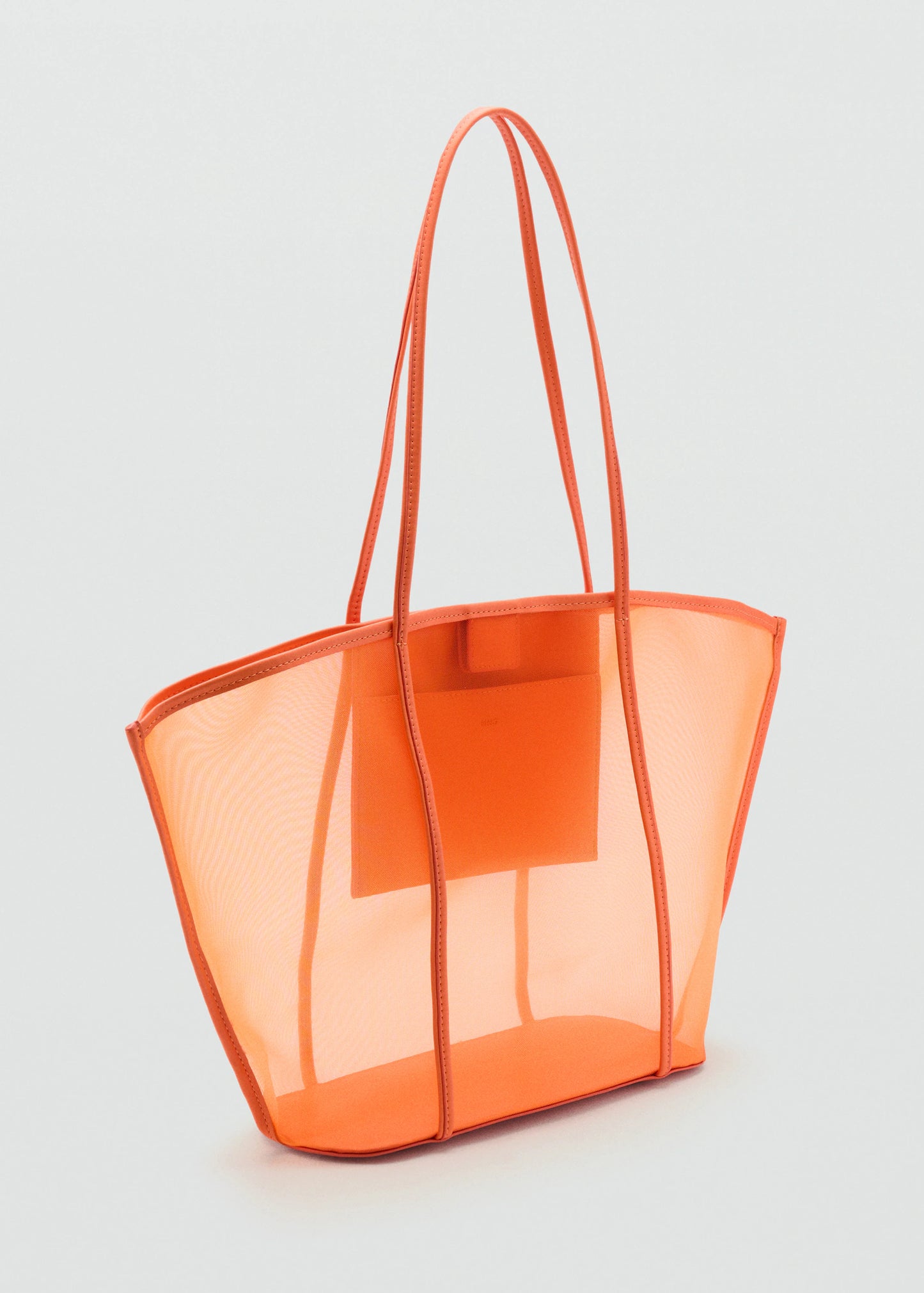 Semi Transparent Shopper Bag Orange