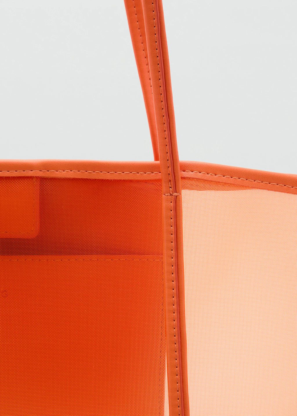 Semi Transparent Shopper Bag Orange