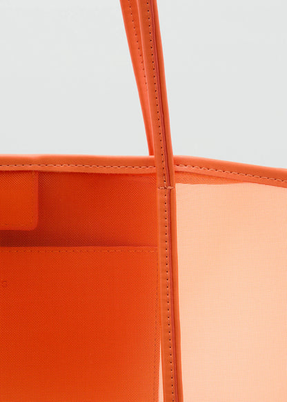 Semi Transparent Shopper Bag Orange