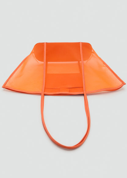 Semi Transparent Shopper Bag Orange