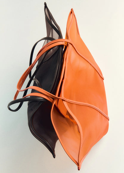Semi Transparent Shopper Bag Orange