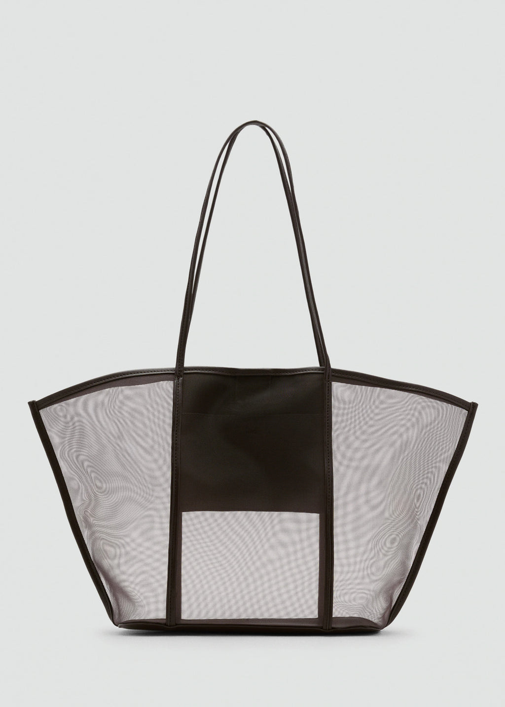 Semi Transparent Shopper Bag Chocolate
