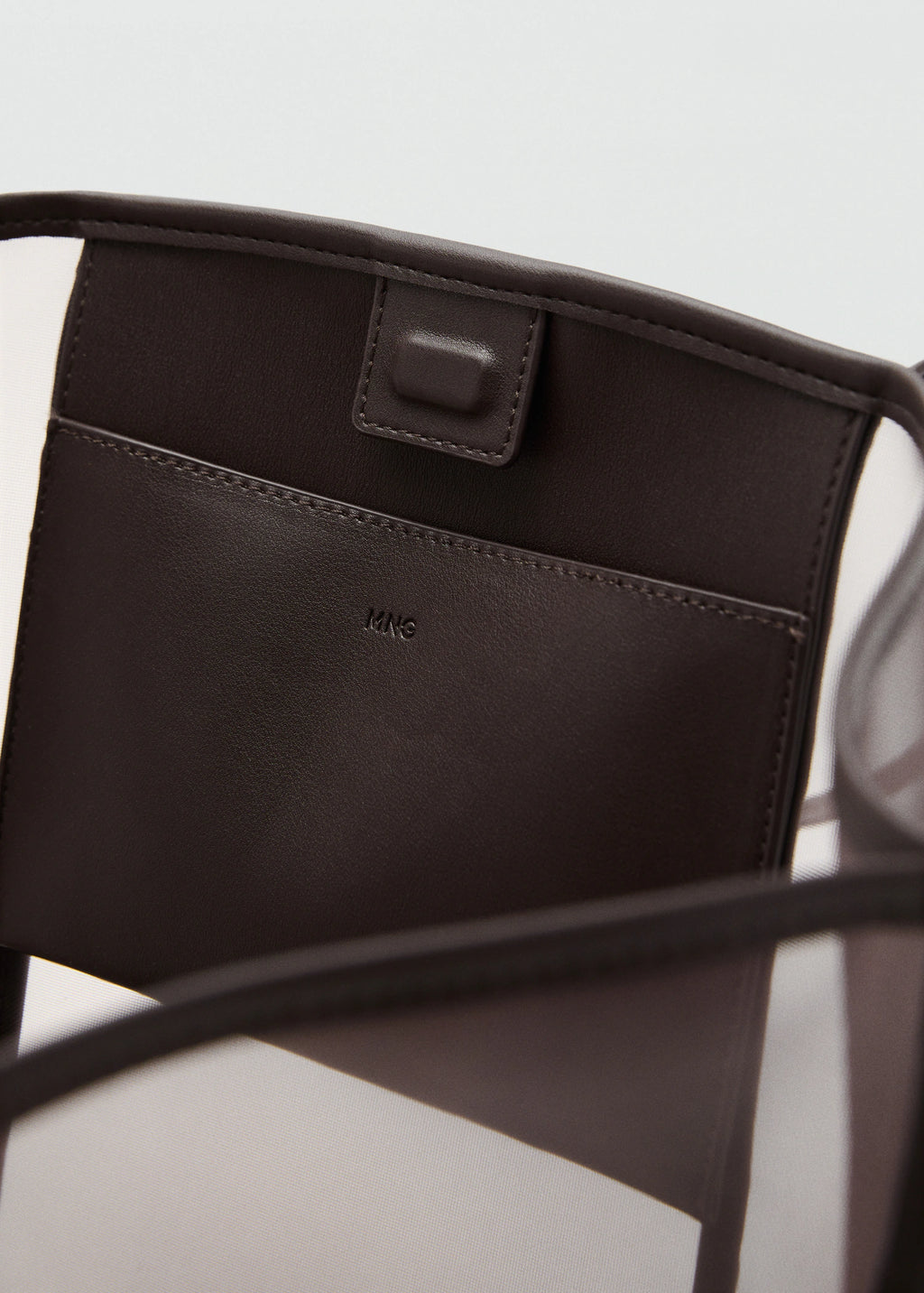 Semi Transparent Shopper Bag Chocolate