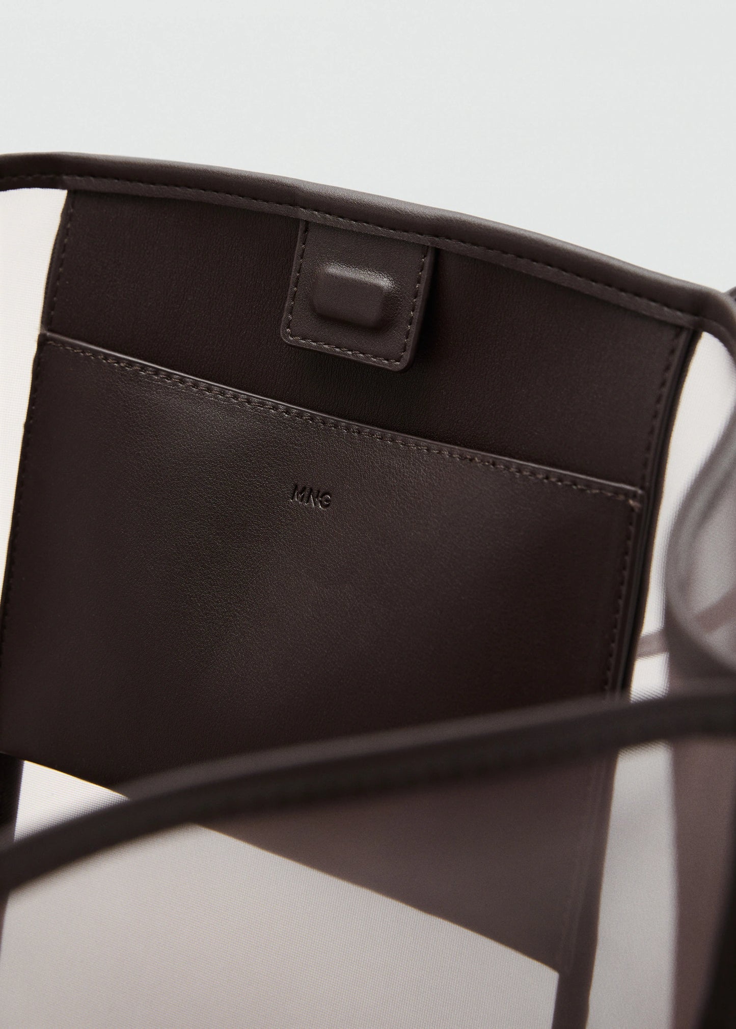 Semi Transparent Shopper Bag Chocolate