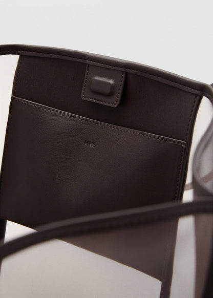 Semi Transparent Shopper Bag Chocolate