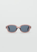 Semi Transparent Frame Sunglasses Peach