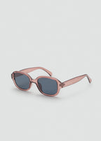 Semi Transparent Frame Sunglasses Peach