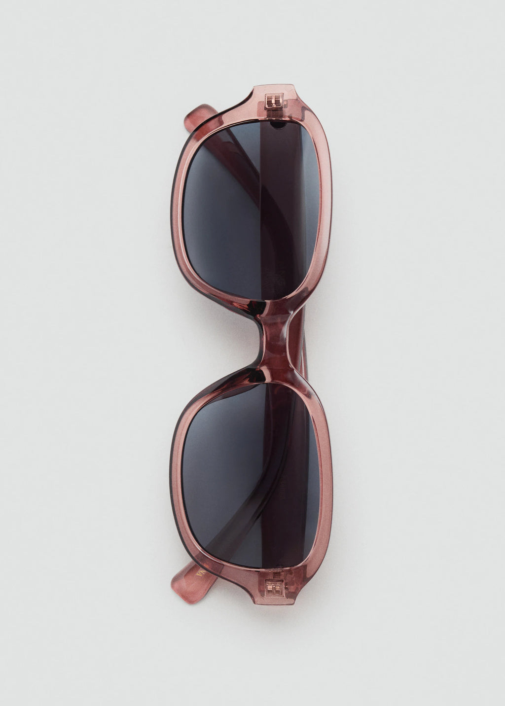 Semi Transparent Frame Sunglasses Peach