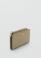 Safiano Effect Wallet With Flap Khaki