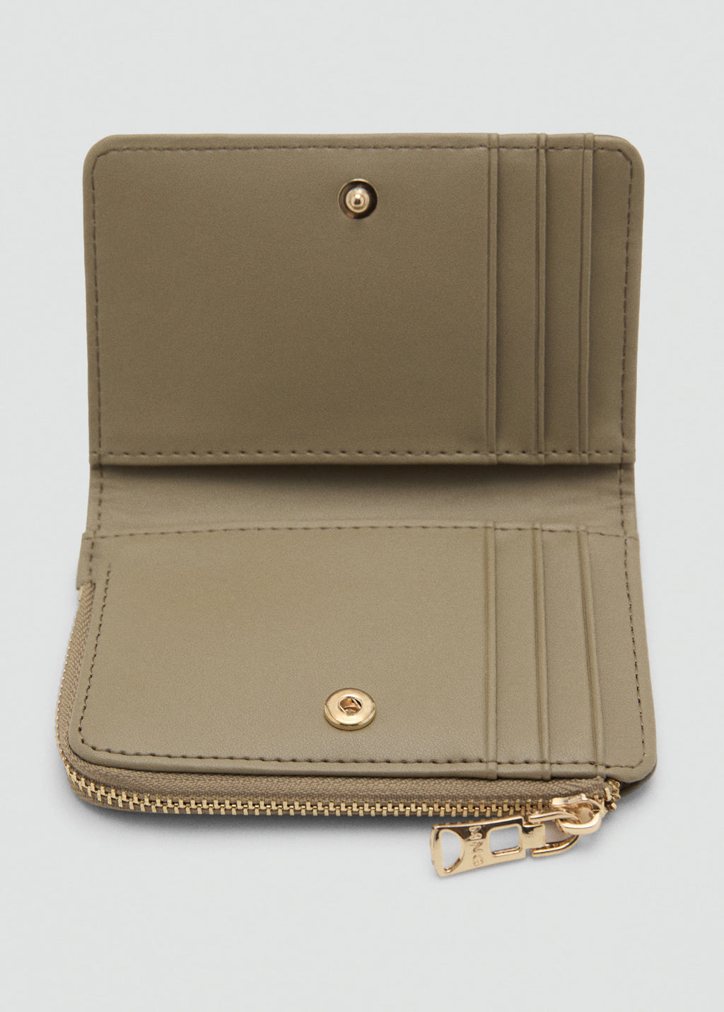 Safiano Effect Wallet With Flap Khaki