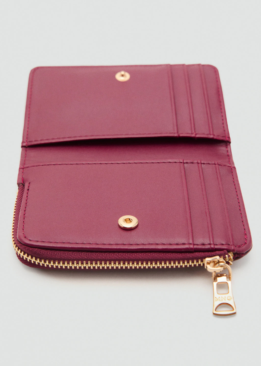 Safiano Effect Wallet With Flap Burgundy