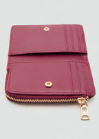 Safiano Effect Wallet With Flap Burgundy