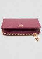 Safiano Effect Wallet With Flap Burgundy