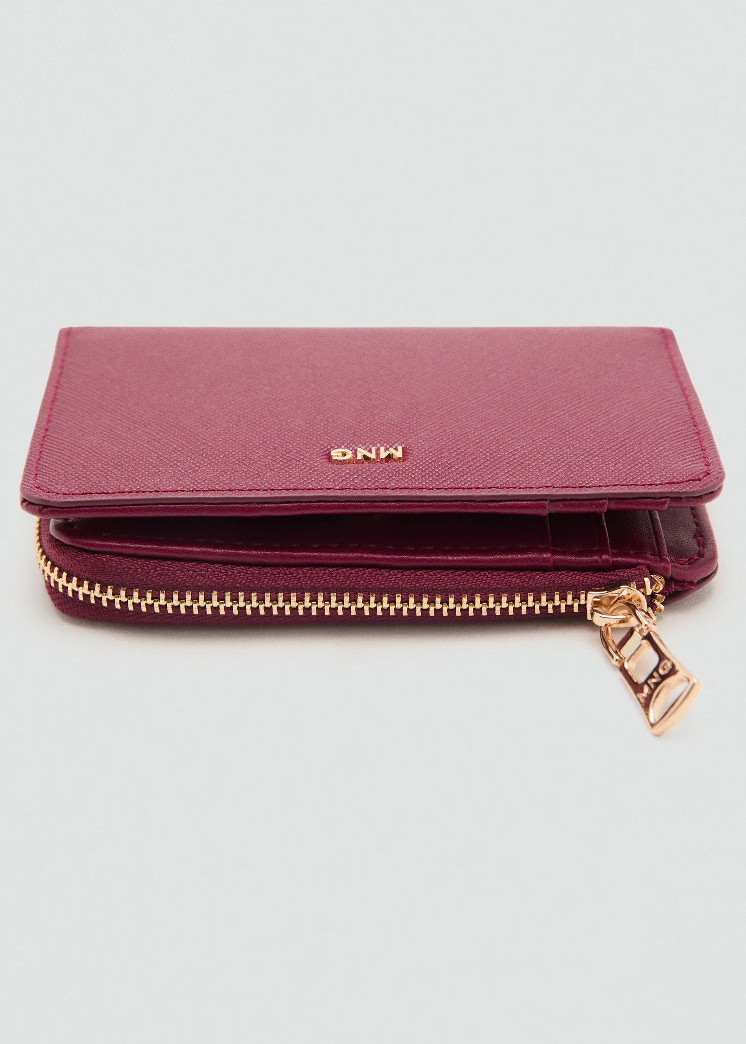 Safiano Effect Wallet With Flap Burgundy